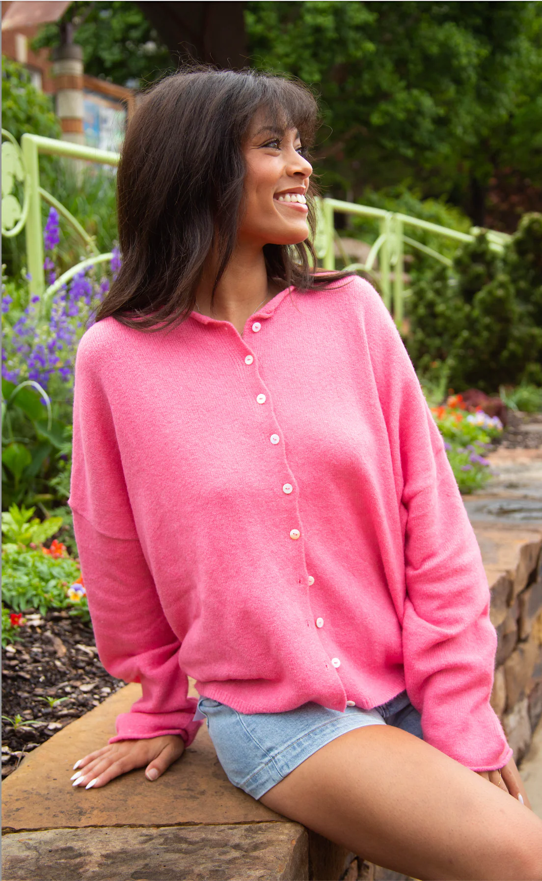 beat of your heart cardigan - rose - Image 2