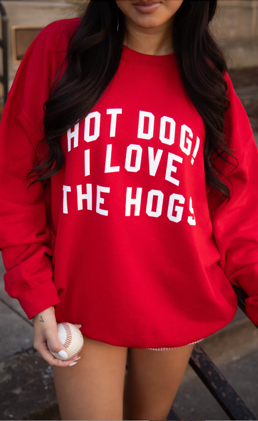 charlie southern: hot dog i love the hogs sweatshirt - Image 2