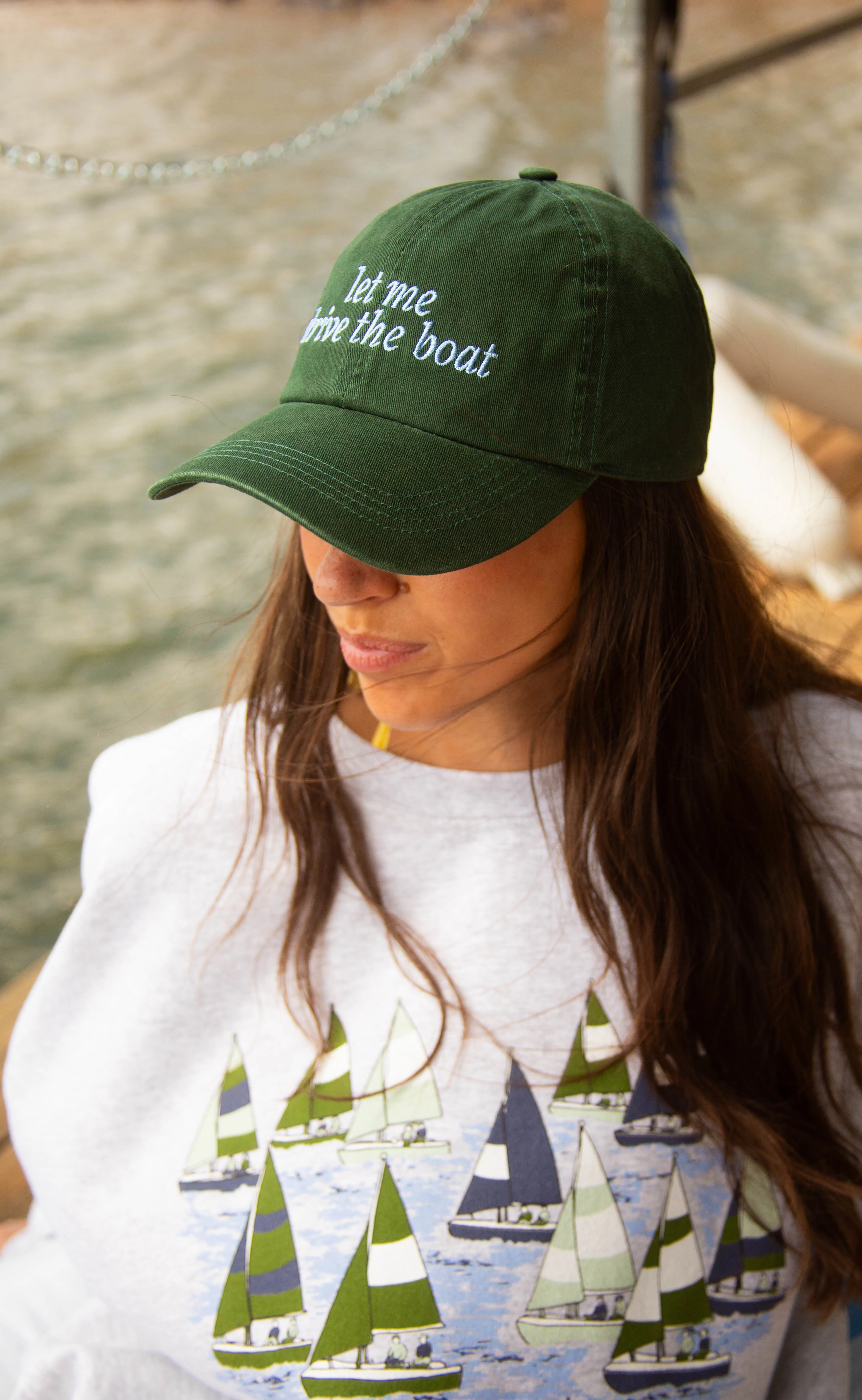 charlie southern x jo johnson overby: let me drive the boat hat - green - Image 3