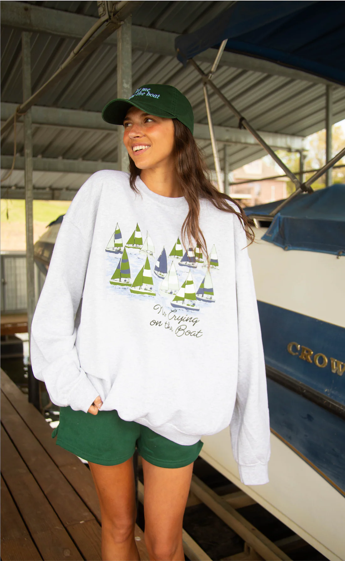 charlie southern x jo johnson overby: no crying on the boat sweatshirt - Image 2