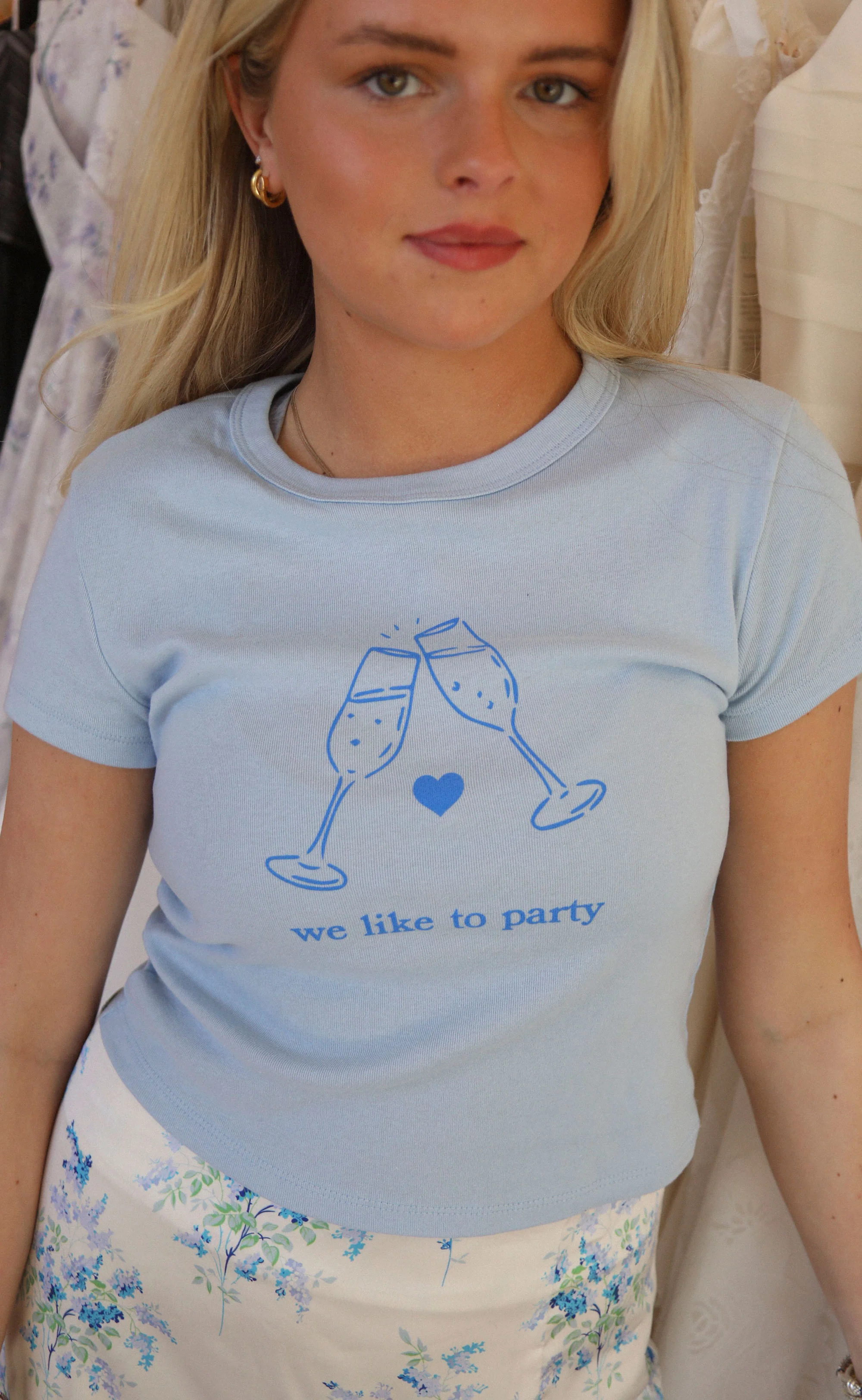 friday + saturday: we like to party baby tee - Image 2